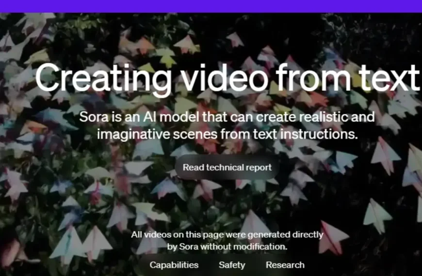 OpenAI's new text to video model Sora