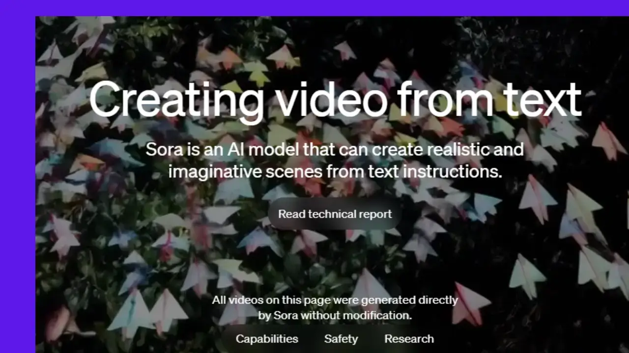 OpenAI's new text to video model Sora