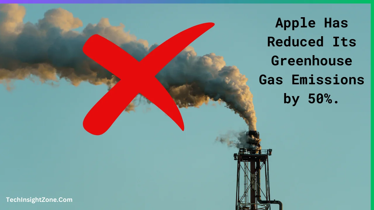 Apple cuts emissions in half