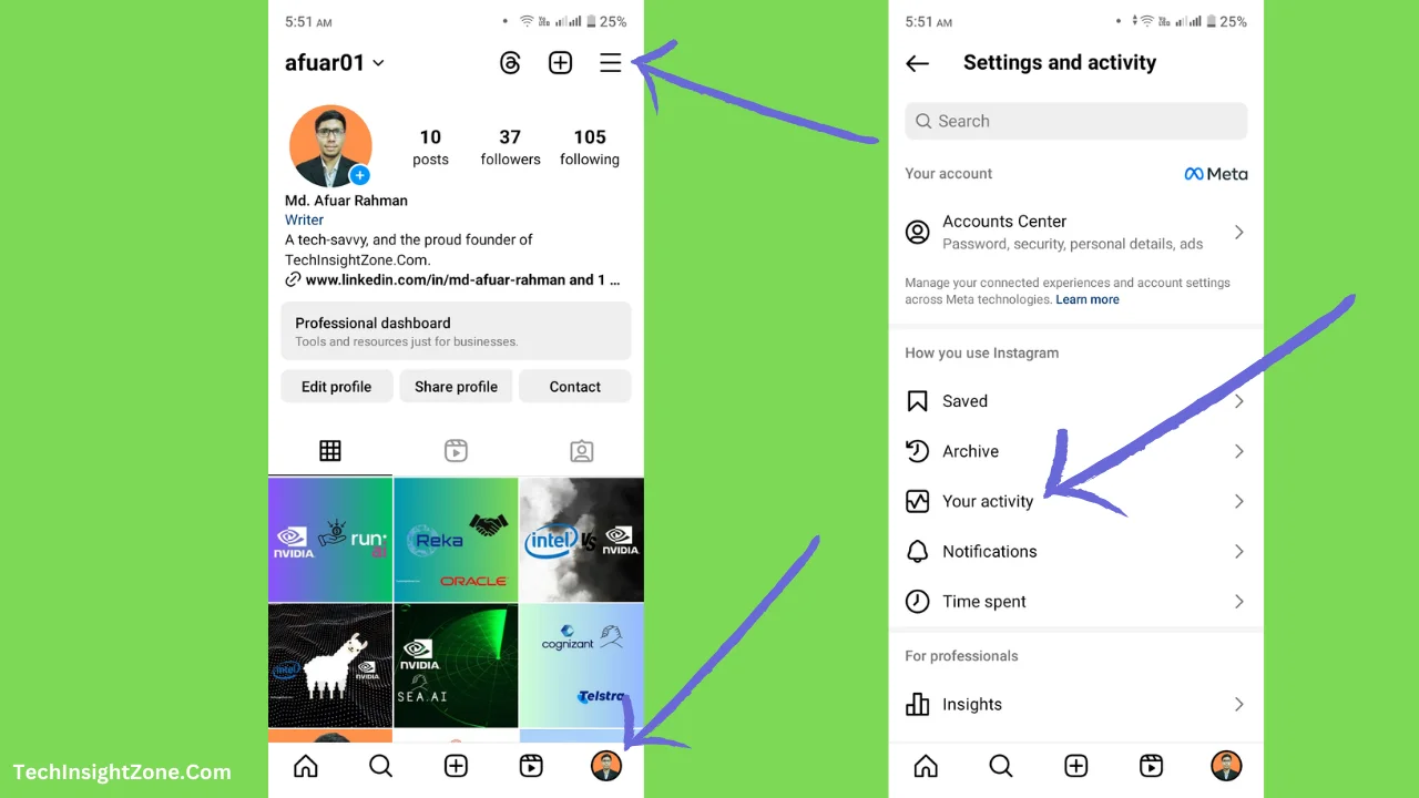 Access Instagram Activities