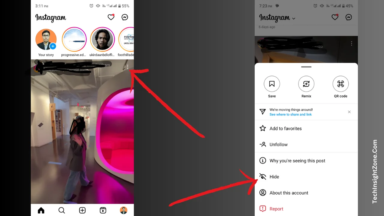 Manage Suggested Posts and Reels