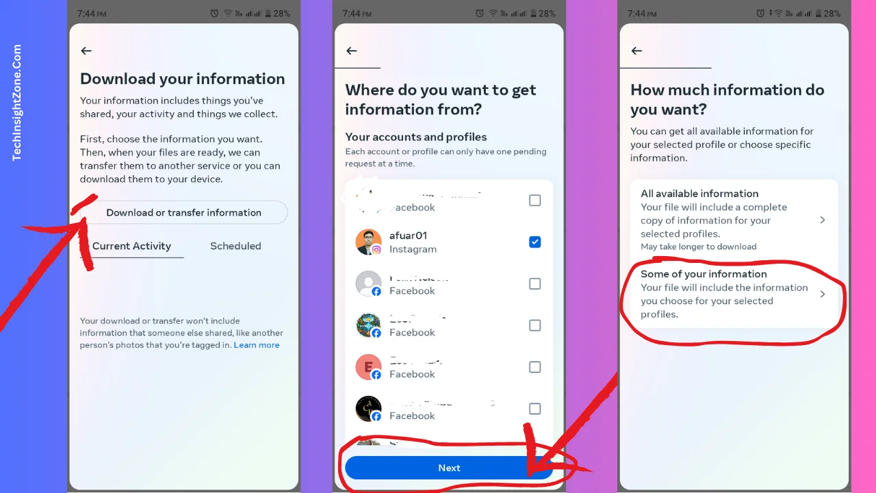 Reveiw Your Account Info