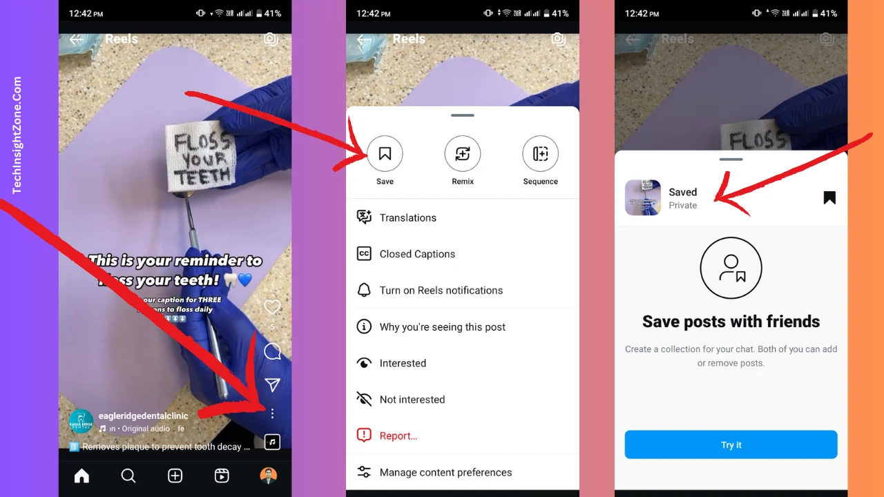 Save Instagram Reels or Posts