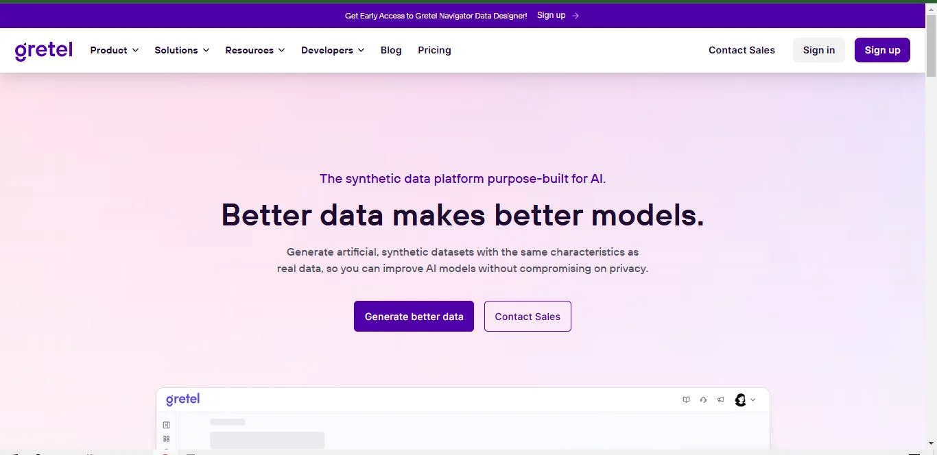 Gretel.ai synthetic data tool