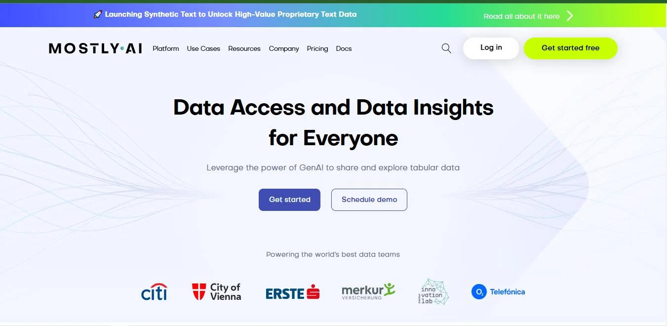 MOSTLY AI synthetic data tool