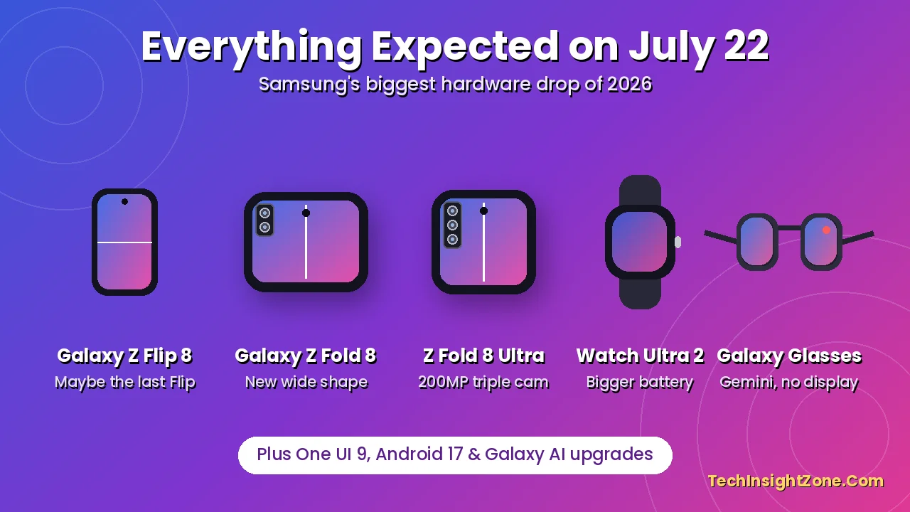 Samsung Galaxy Unpacked July 22 device lineup