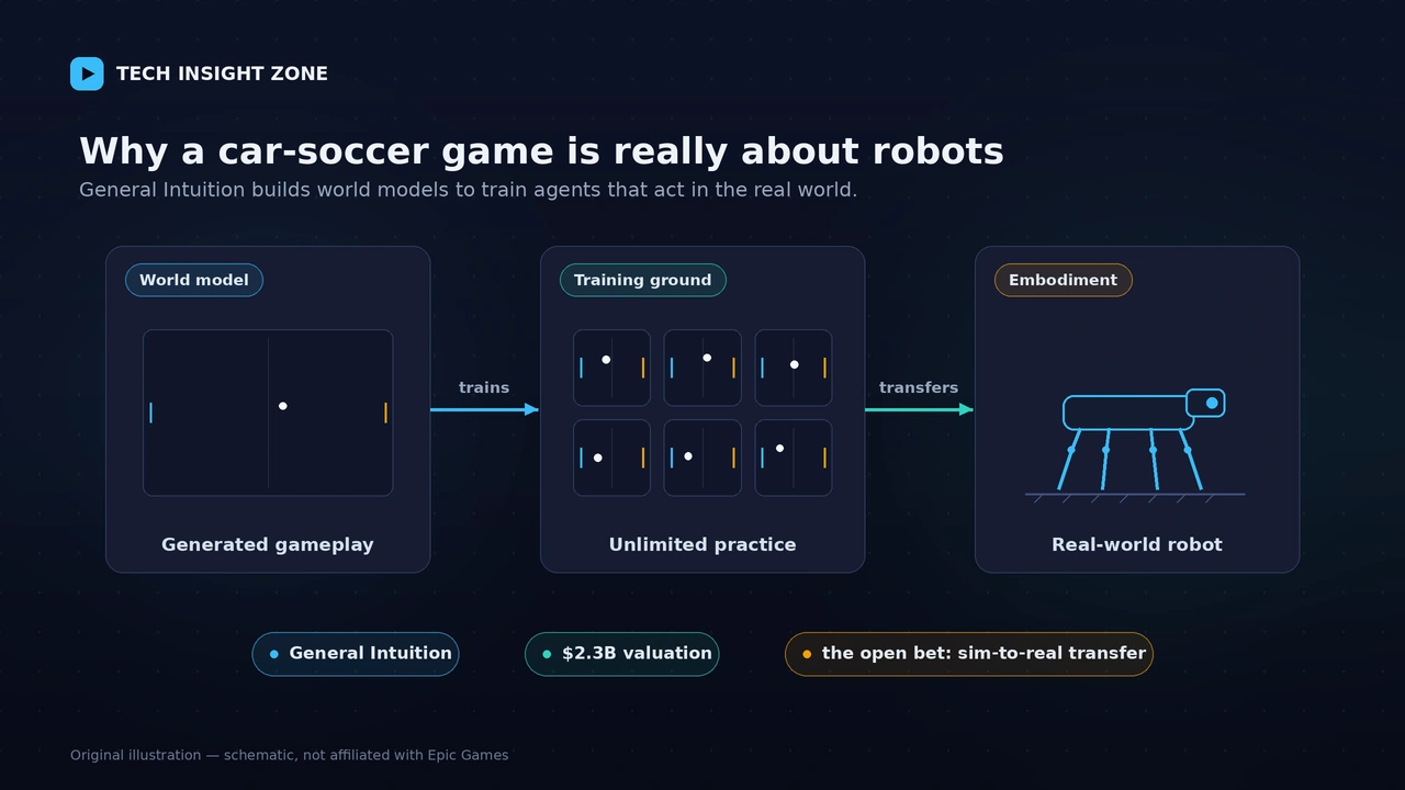 hree-stage arc from generated gameplay to unlimited training environments to a real-world quadruped robot